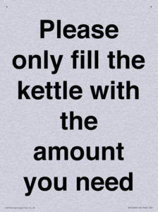 Please only fill the kettle with the amount you need